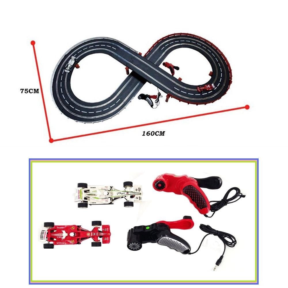 deAO Slot Cars racing Track Double loop with LED Lights eBay