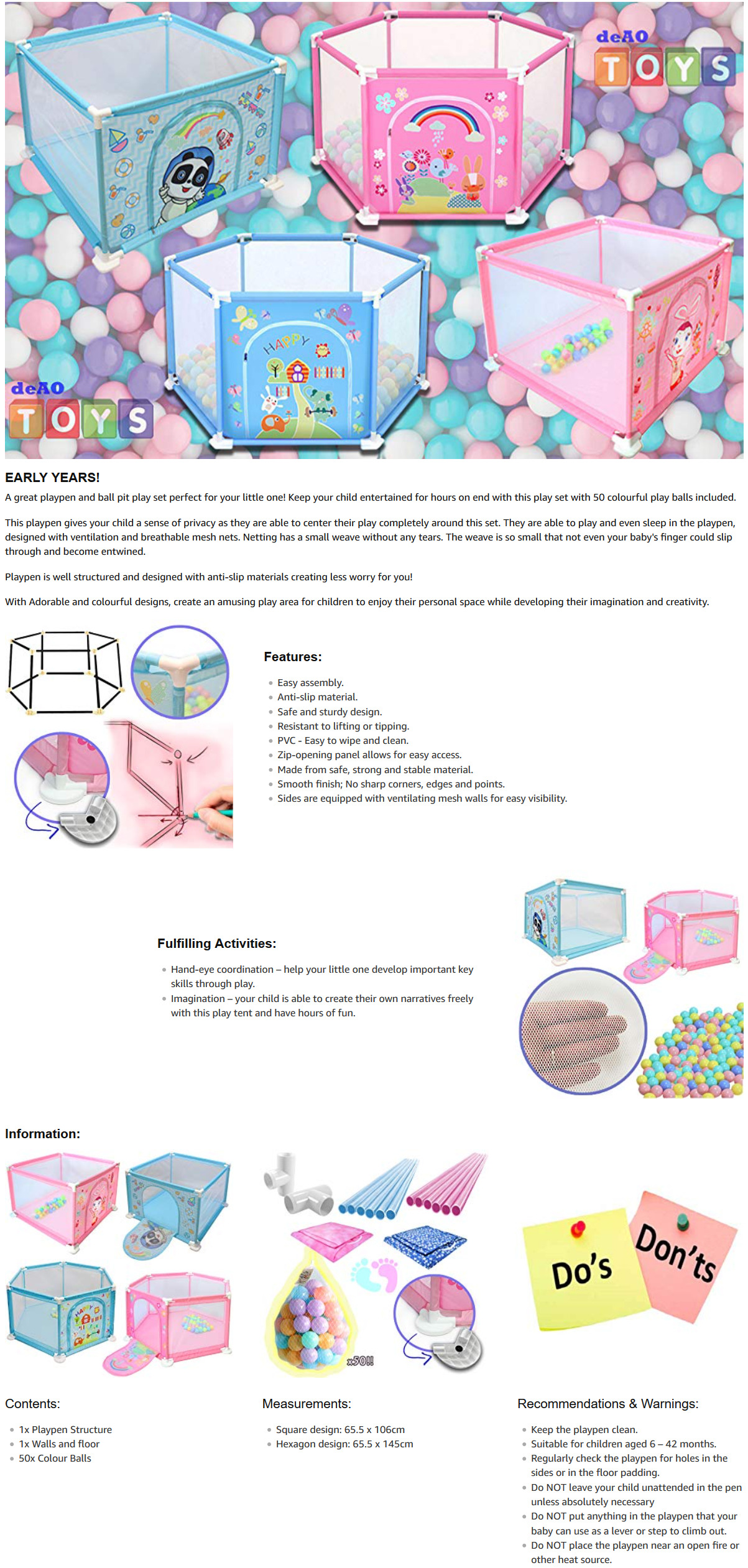 baby fun play pit set